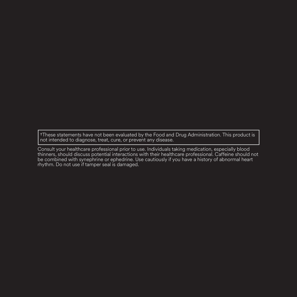 FitBoost+ label, FDA statement and cautions