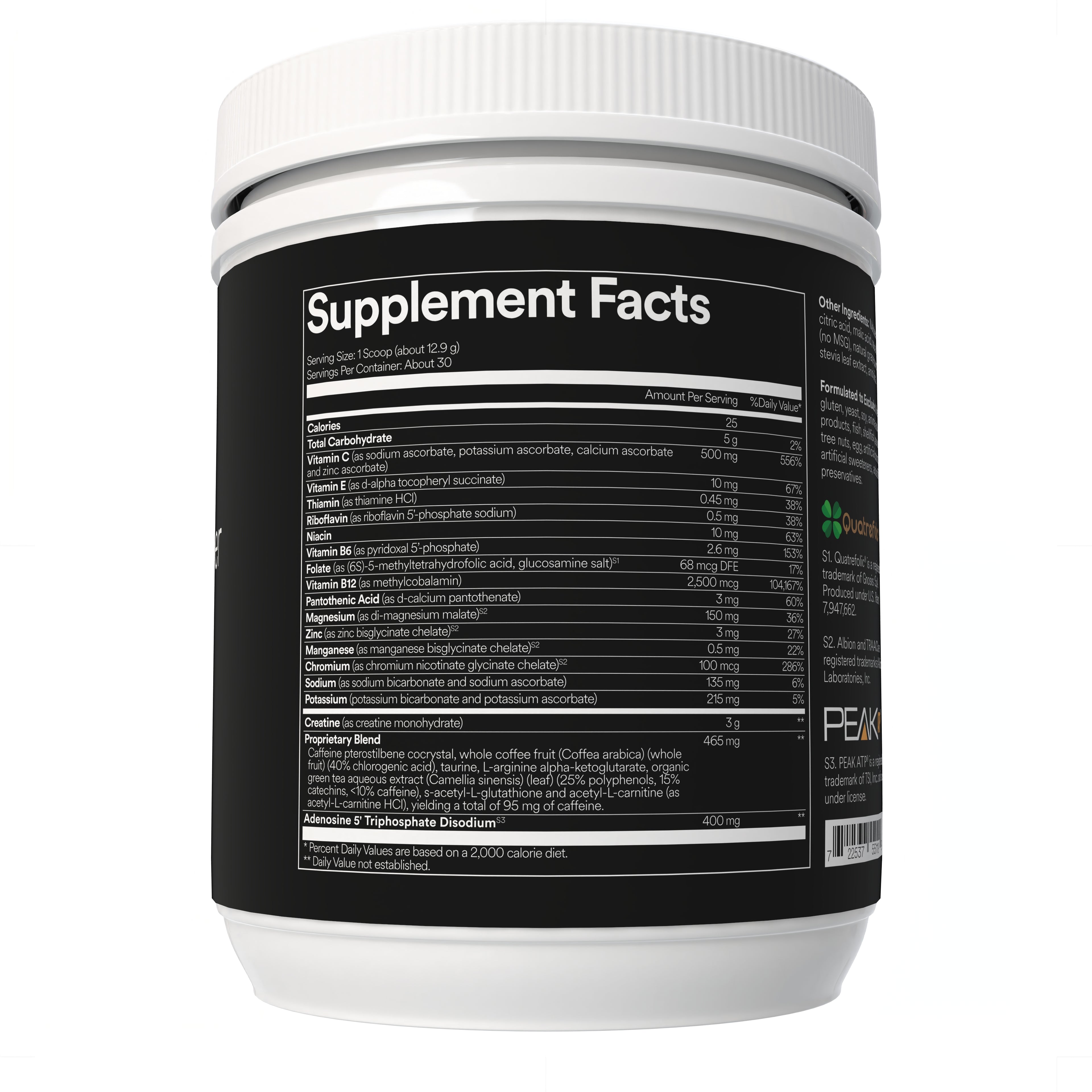 FitBoost+ supplement container with &