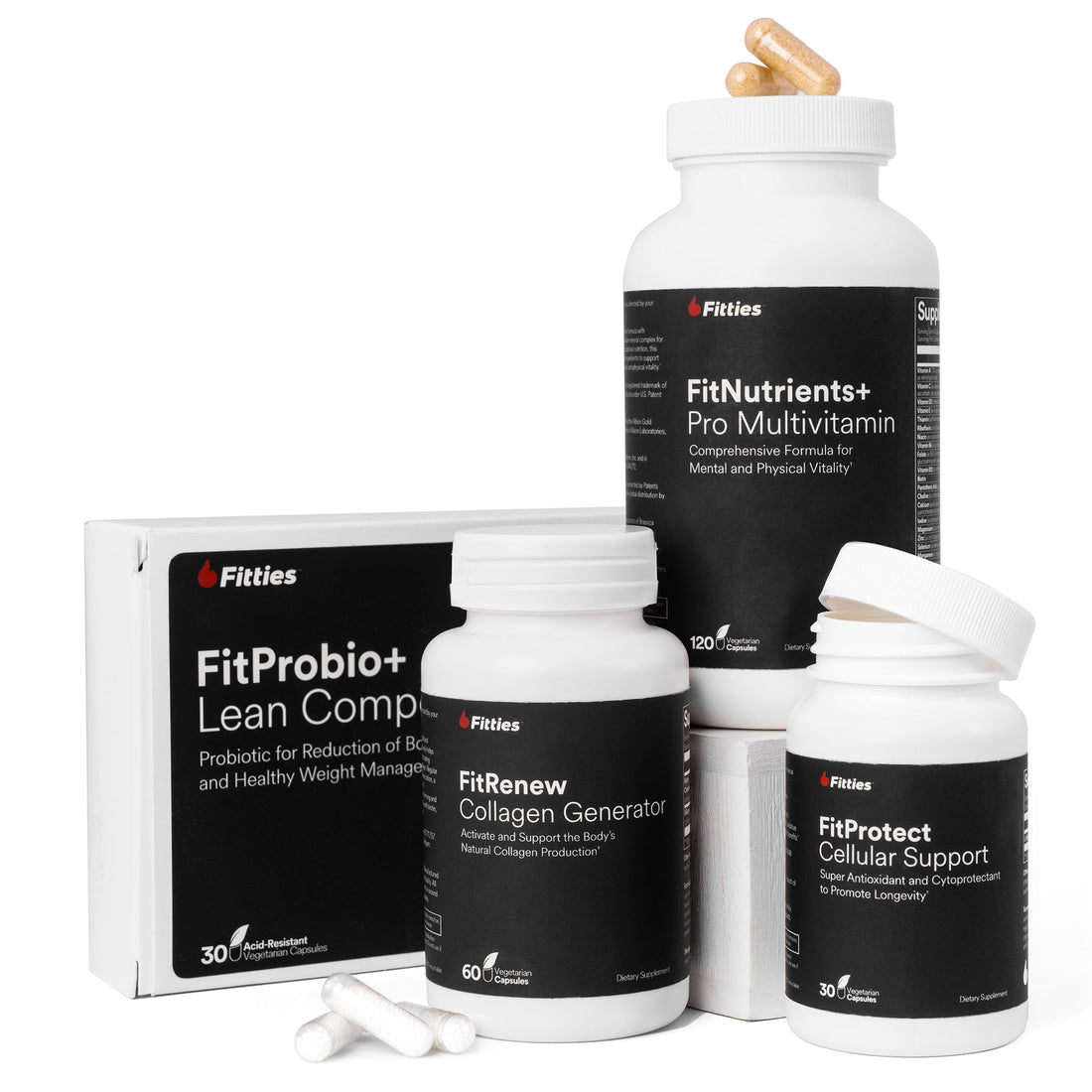 Fitties Health Hero Kit with FitProbio+, FitNutrients+, FitProtect, and FitRenew