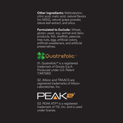 FitBoost+ label, other ingredients, formulated to exclude and trademark notes