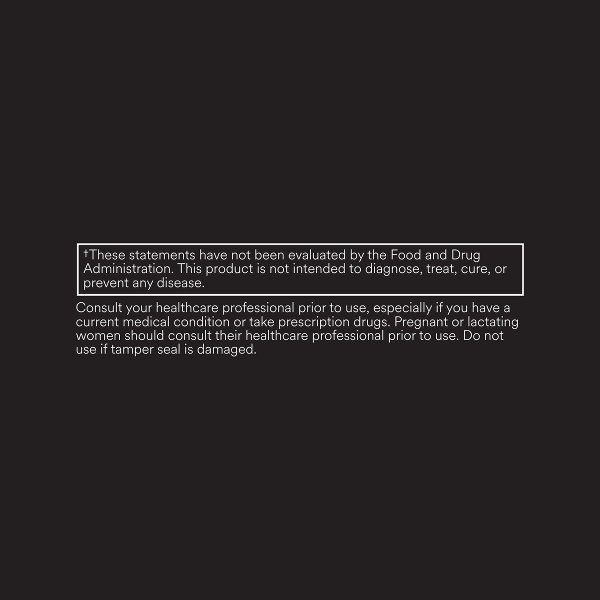 FitFast label, FDA statement and cautions