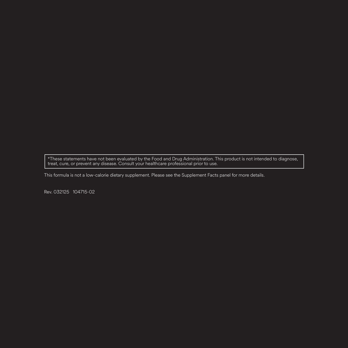 FitPlant+ Chocolate plant protein label, FDA statement