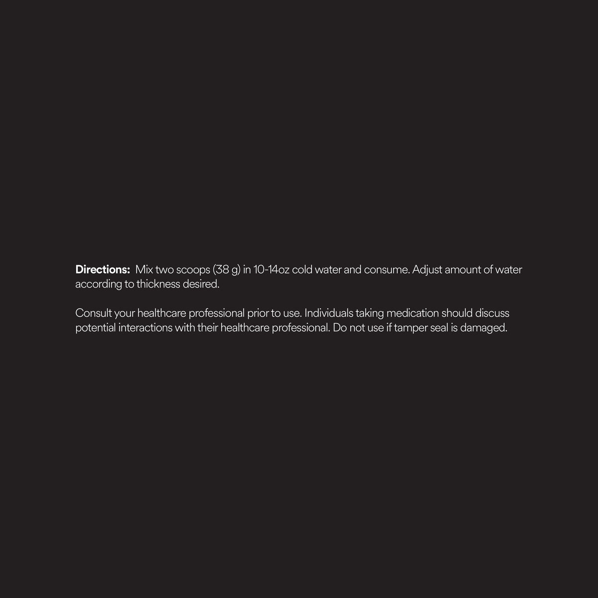 FitWhey+ Vanilla whey protein label, directions and cautions
