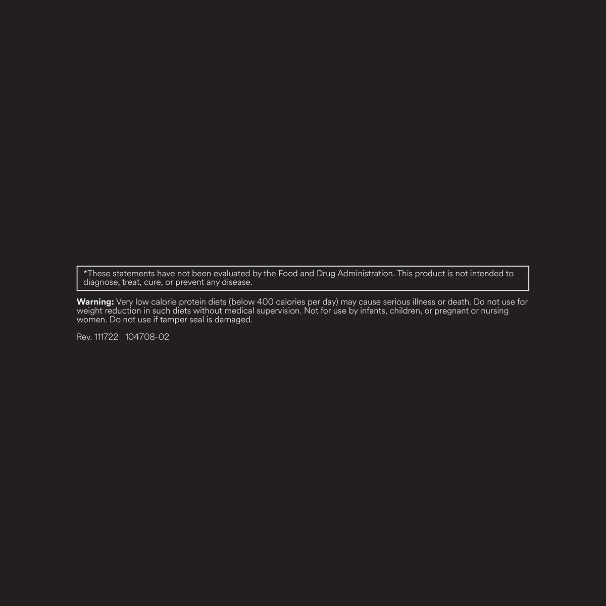 FitWhey+ Vanilla whey protein label, FDA statement and warning